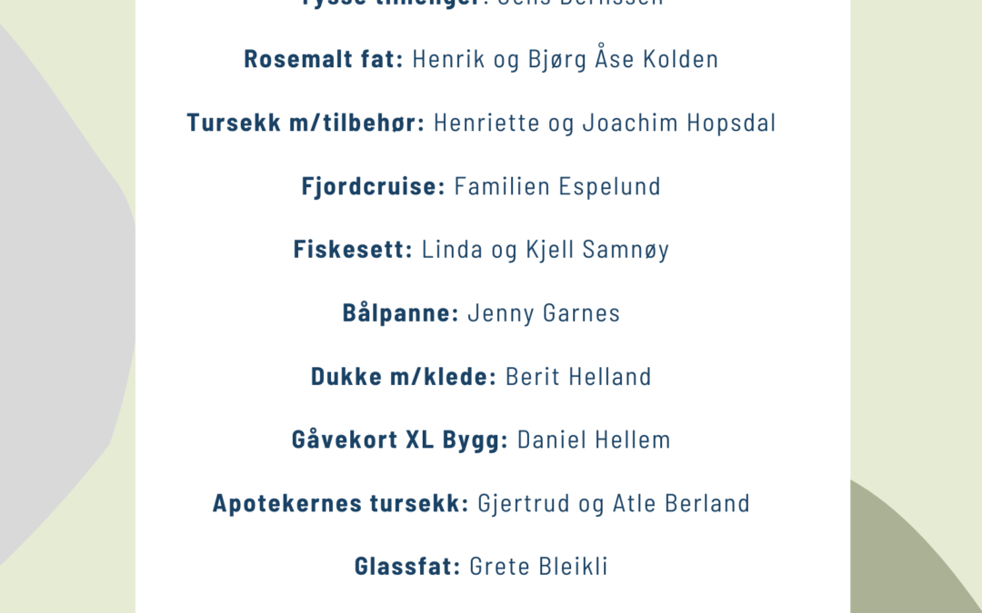 Vinnarar av Raknestunlotteriet 2021